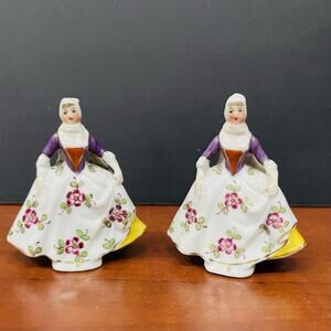 VTG Miniature Porcelain Lady Figurines Capodimonte Mark